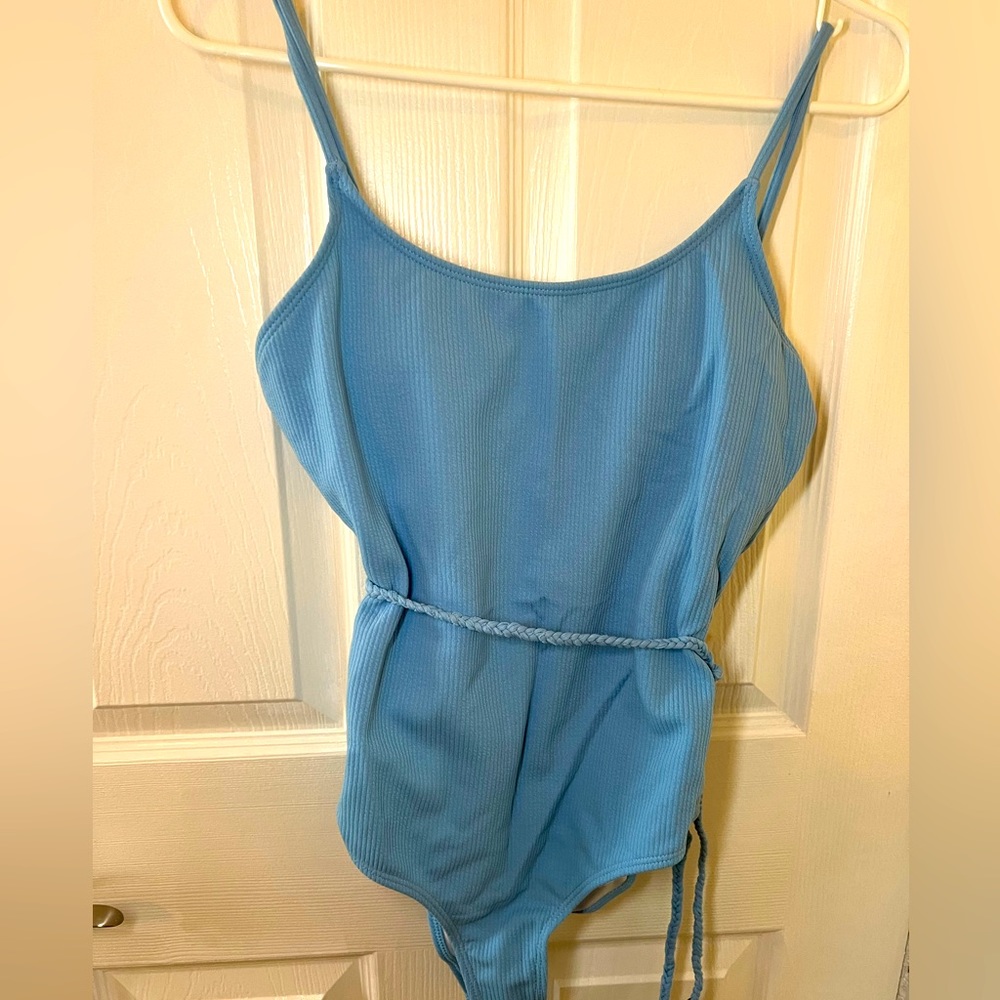Blue one piece size large NWT